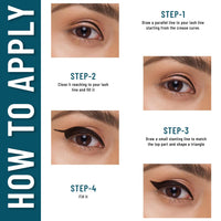 Seven Seas Dark Line Eye Liner Waterproof Liquid Black Eyeliner | Smudge Proof Transfer Proof | Eye Liner for Eye Makeup | Black, 5ml