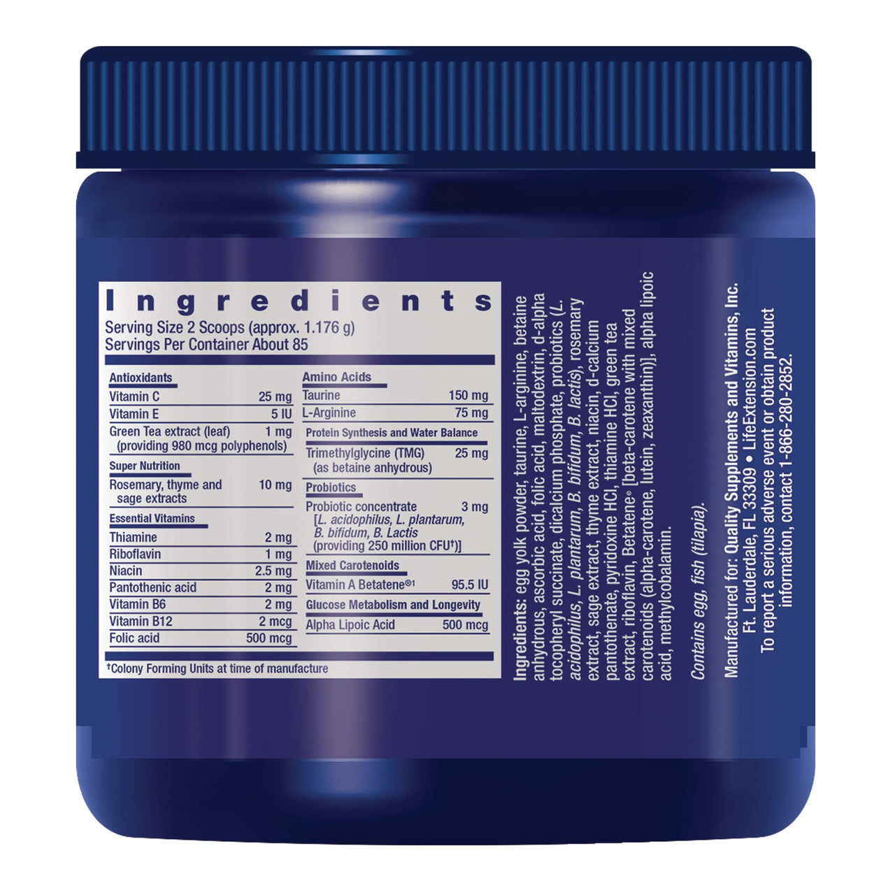 Life Extension Cat Mix  For Heart, Kidney & Pancreatic Function + Gut Health with Vitamins & Essential Nutrients - Formula For Kitty - Gluten-Free, Non-GMO  Net Wt.100 Grams (85 Servings)