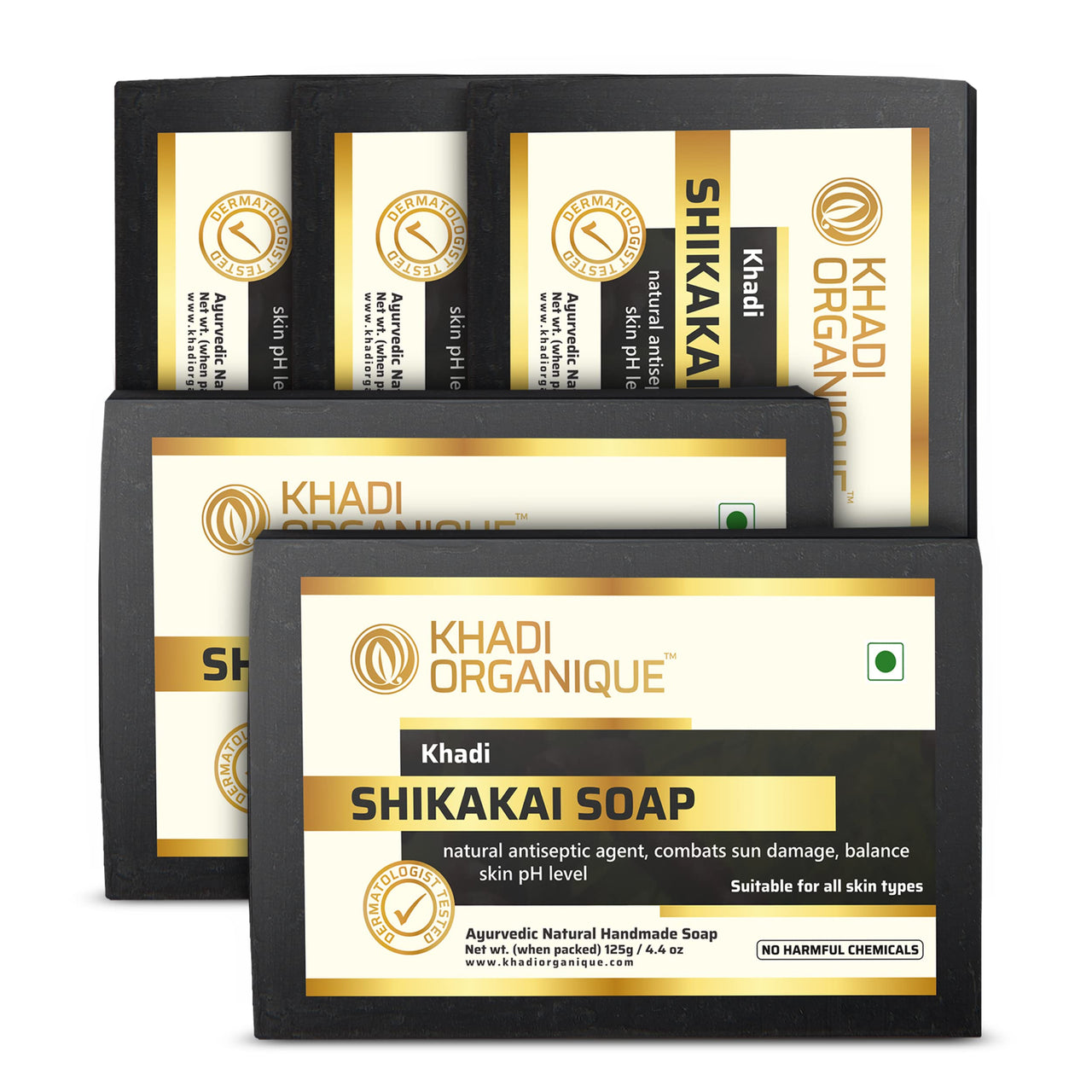 Khadi Organique Natural Herbal Shikakai Soap Pack of 5
