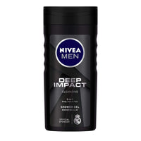 NIVEA Men Body Wash, Deep Impact Shower Gel for Body Face & Hair, 250 ml each (Pack of 3)