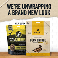 Vital Essentials Freeze Dried Raw Dog Food, Duck Mini Nibs Entree, 14 oz 14 Ounce (Pack of 1)