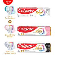 Colgate Total 300gm (2 x 150gm) Advanced Health Anti-Germ Toothpaste, Tooth Paste with 12-Hour Anti-Germ Protection, Whole Mouth Health (Combo Pack Offer)