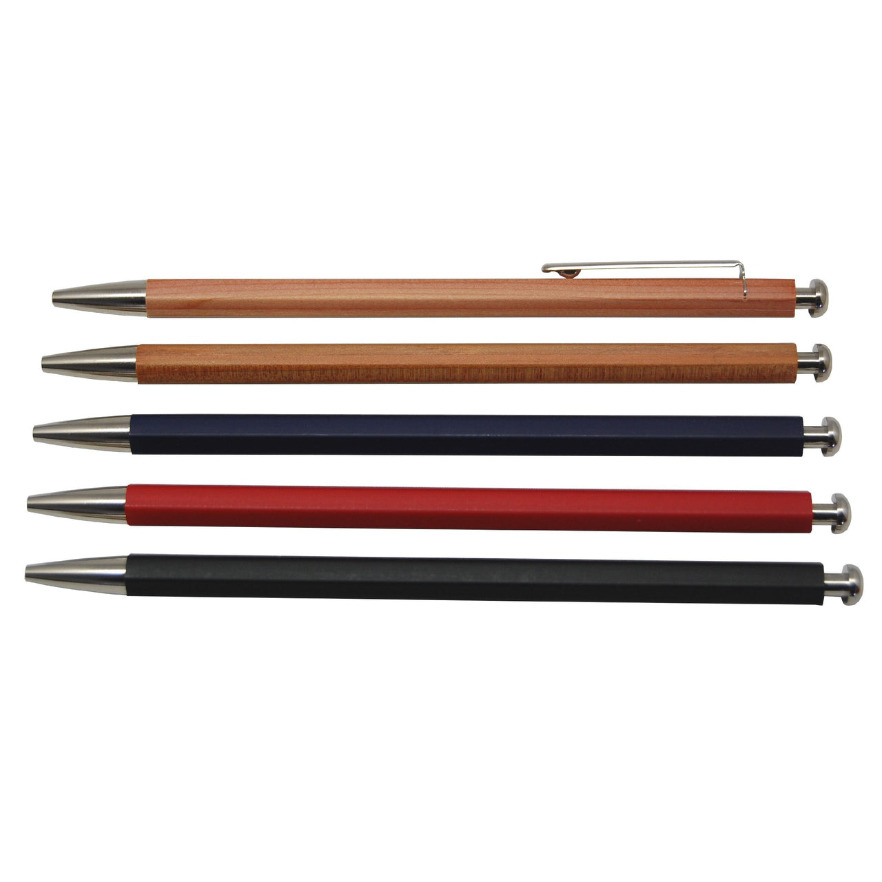 2.0mm Mechanical Pencil, Wooden Barrel with Pocket Clip, #1 B, Black Lead, 1ea (OTP-680NCP), natural wood color w/clip Mecanical Pencil: Wood Barrel with Clip