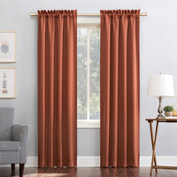 Sun Zero Easton Energy Saving Blackout Rod Pocket Curtain Panel, 40
