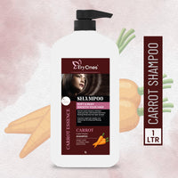 TryOnes Carrot Shampoo for Men & Women Dry & Frizzy Hair | Helps Control Hair Fall & Promotes Hair Growth Shampoo_1000 ML