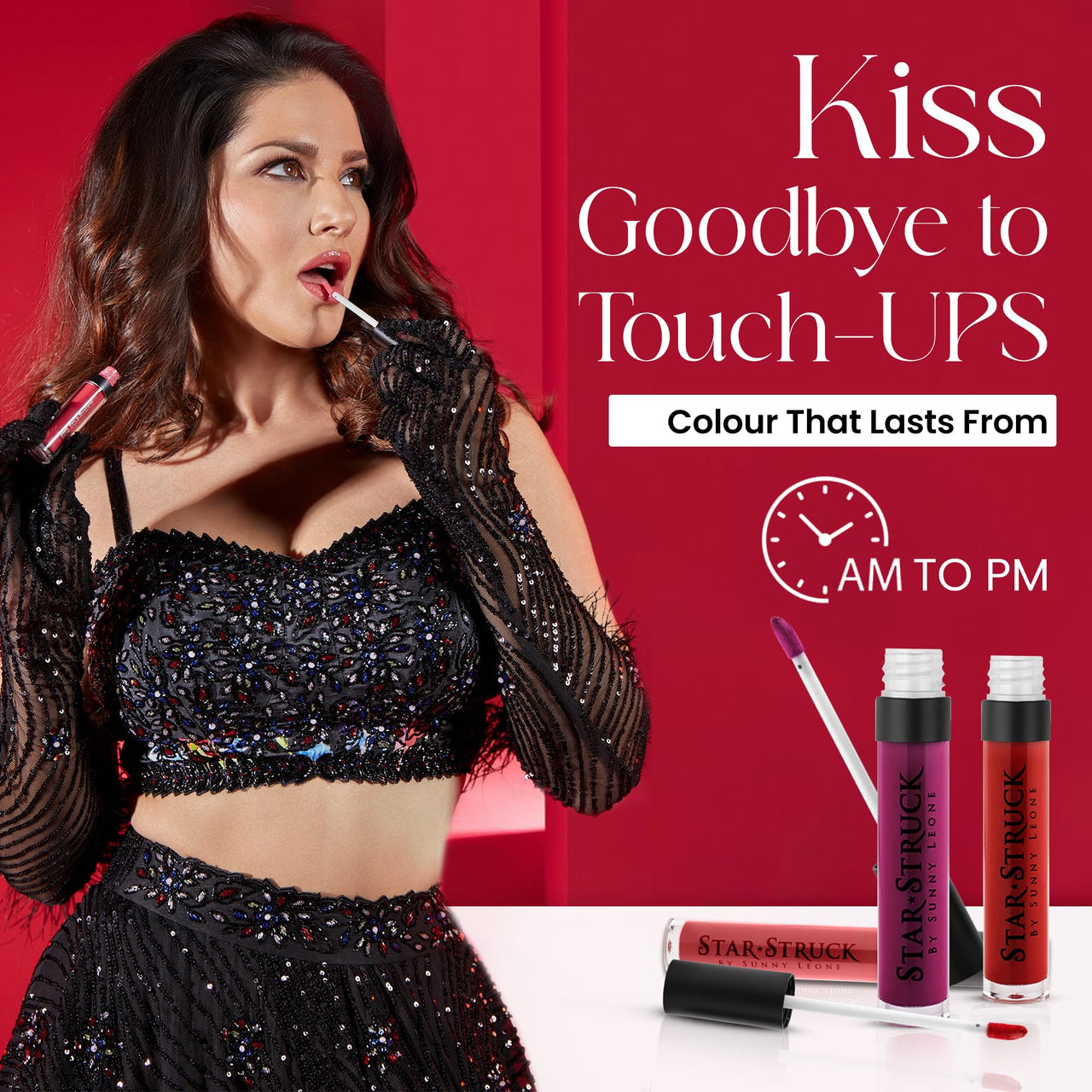 STARSTRUCK BY SUNNY LEONE Glossy Liquid Lip Color, Light Pink | Highly Pigmented, Hi-Shine & Non-Sticky Formula | Lip Gloss For Girls, Women | Pink Peony