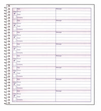 Adams Voice Mail Log, 8 1/4 x 8 1/2 Inch, Spiral Bound, 120 Forms per Book, White (S8796)
