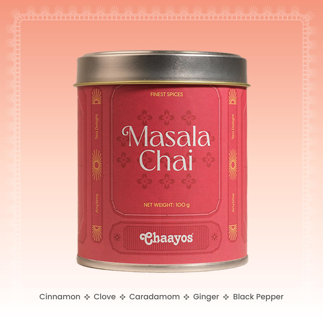 Chaayos Festival Gift Box| Masala tea & Adrak Elaichi chai for tea lovers | Tea Gift Hamper| Gift hamper for Friends & Family | Premium Gift Box 2 tins (100 gms each) of Masala Chai and Adrak Elaichi Chai | Diwali gift box set