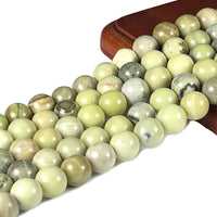 ABCGEMS Australian Butter Jasper (Exquisite Lime Green Color) Healing Chakra Energy Crystal Stone Ideal for Bracelet Necklace Ring DIY Jewelry Making Craft Men Women Smooth Round 8mm Butter Jasper (From Australia)