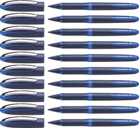 One Business Rollerball Pen, 0.6 mm Ultra-Smooth Tip, Blue Barrel, Blue Ink, Box of 10 Pens (183003)