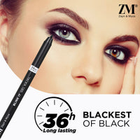 ZM Zayn & Myza Gel Kajal | Intense Colour | Long-lasting 36Hr wear | Transfer proof | Waterproof | Smudge Proof, 0.35g