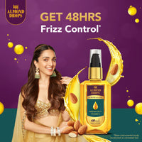 Bajaj Almond Drops Hair Serum 50 ml, Contains Almond Oil and Vitamin E Hair Serum For Dry Frizzy Hair, Nourishing Hair Serum