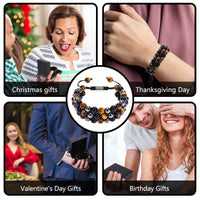 Ckkllws Triple Protection Bracelet,Handmade Bracelets,Bracelet for Women and Men,8mm Natural Tiger Eye Obsidian Hematite Healing Crystal Bracelet,Bring Luck and Prosperity and Happiness (8mm,3 Layer) 8mm,3 Layer