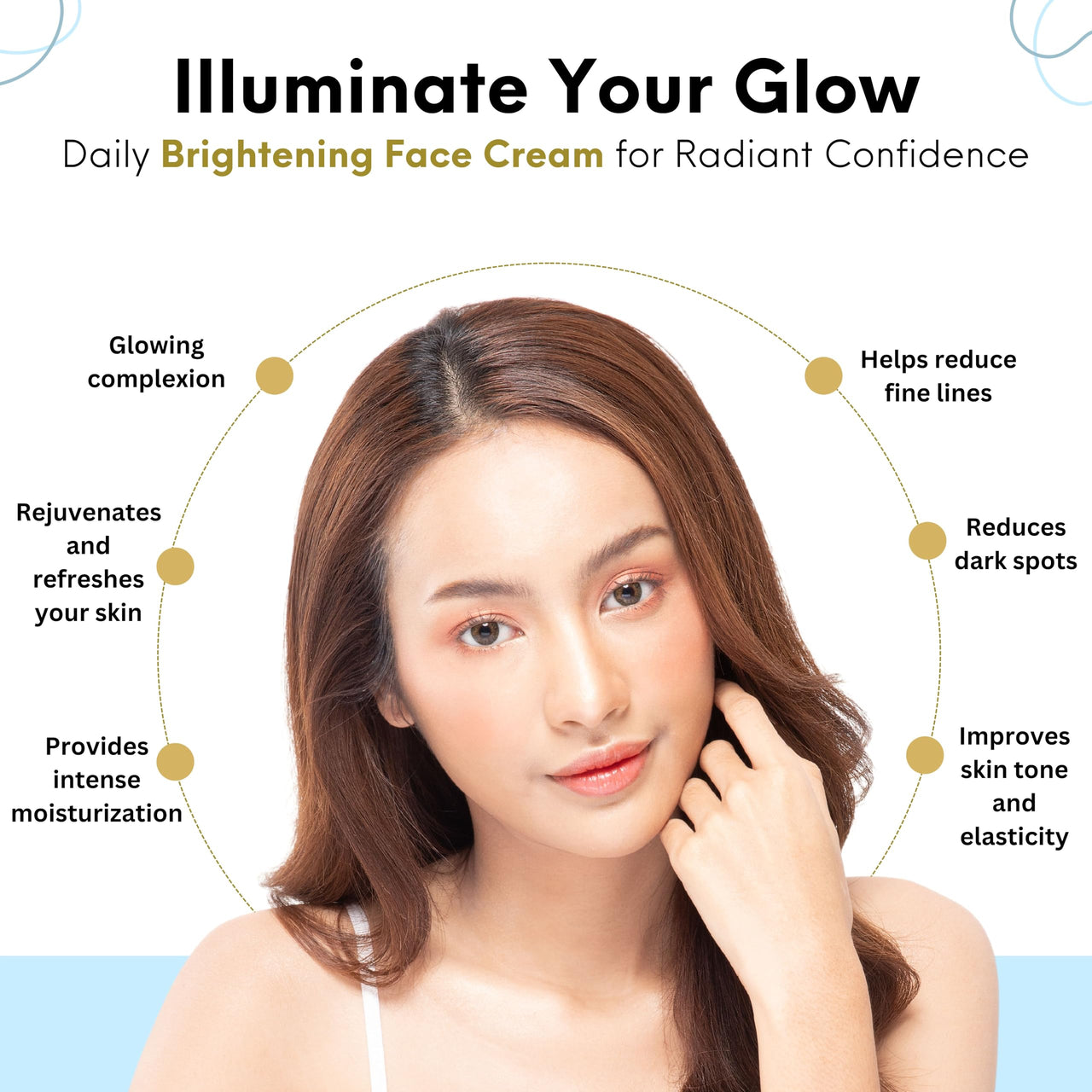 Nature's Kinn Face Brightening Cream 50gm, Alpha Arbutin, Vitamin C, Hyaluronic Acid, Witch Hazel, Gotu Kola, Pumpkin Extract, Brightening Day Protection Cream, Reduces Dark/Age Spots, Pigmentation, Uneven Skin Tone