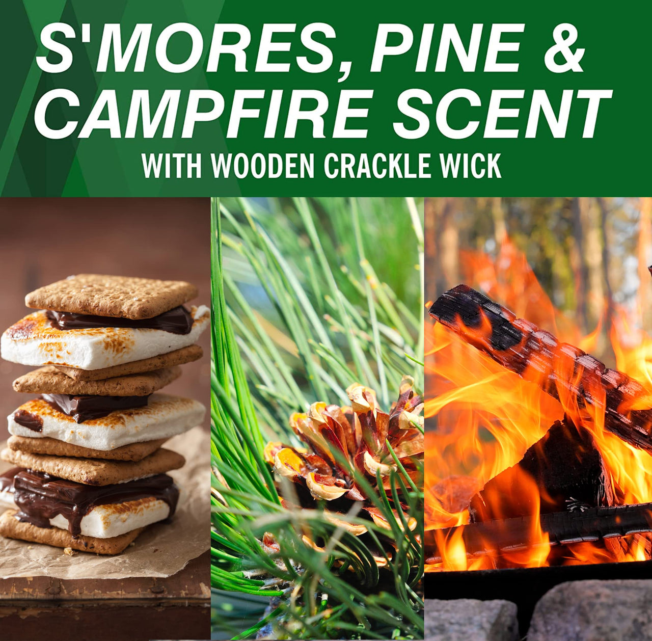 Coleman Scented Tin Citronella Candle - 3 Pack, S'Mores, Pine and Campfire Variety Pack 3 Pack - 6 oz tins
