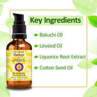 Deve Herbes Plant Based Retinol Face Serum with Linseed & Cotton Seed Oil for Personal Care 30ml with Free Pure Vitamin E Oil 10ml