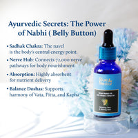 Blue Nectar Nabhi Oil with Ghee & Olive Oil | Ayurvedic Belly Button Oil for Glowing Skin & Strong Hair | Deep Hydration & Nourishment (22 Herbs, 10ml)