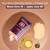 Hilary Rhoda BB Cream with SPF 15 | Infused with Wheat Germ Oil & Jojoba Seed Oil | Weightless Formula | Hides Blemishes, Dark Spots & Pigmentation - 40ml (Fair Ivory - Shade 2)