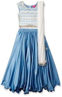 BIBA Girl's  Synthetic Lehenga Set