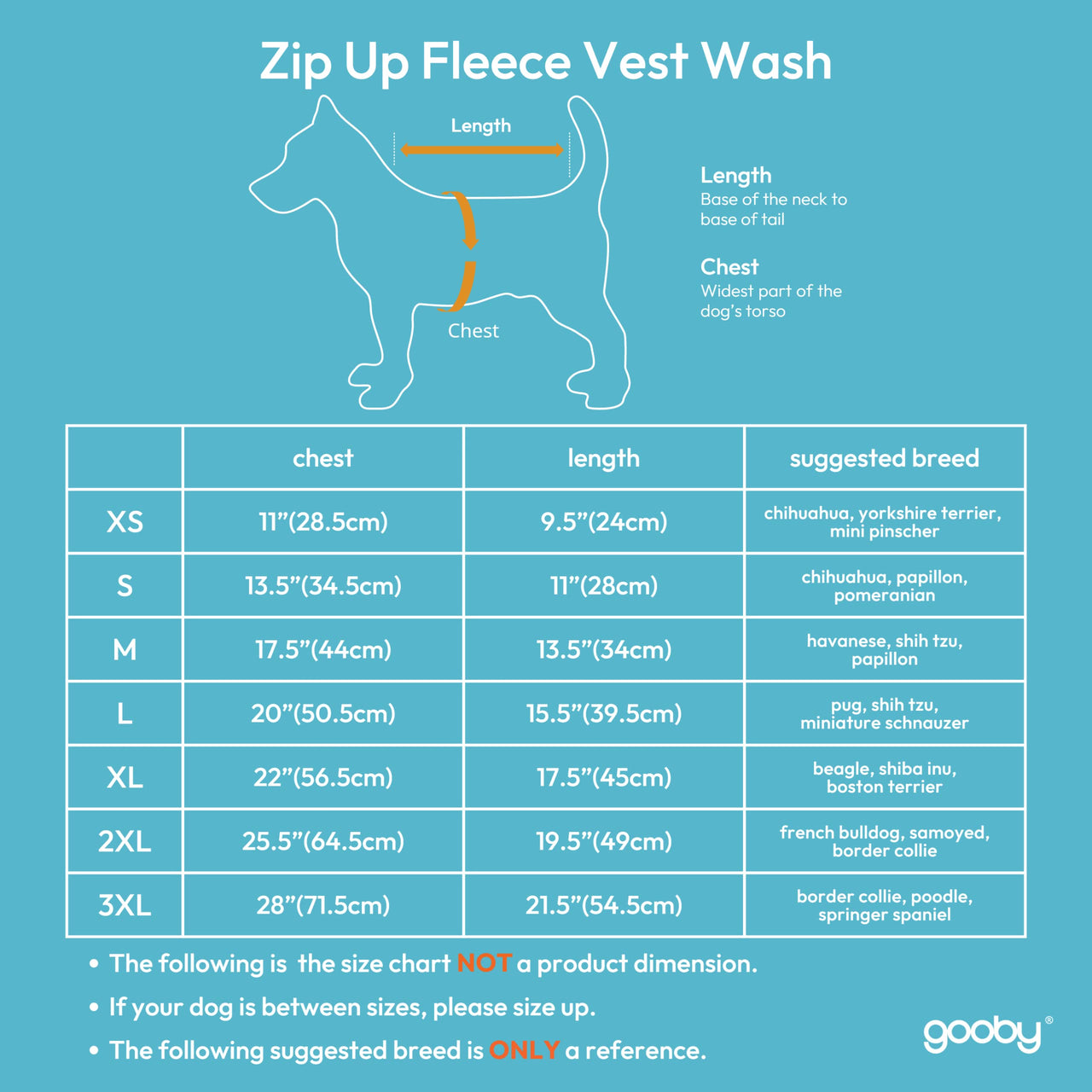 Gooby Zip Up Fleece Dog Sweater - Turquoise Wash, Small - Warm Pullover Fleece Step-in Dog Jacket with Dual D Ring Leash - Winter Small Dog Sweater - Dog Clothes for Small Dogs Boy and Medium Dogs Small chest (~13.5")