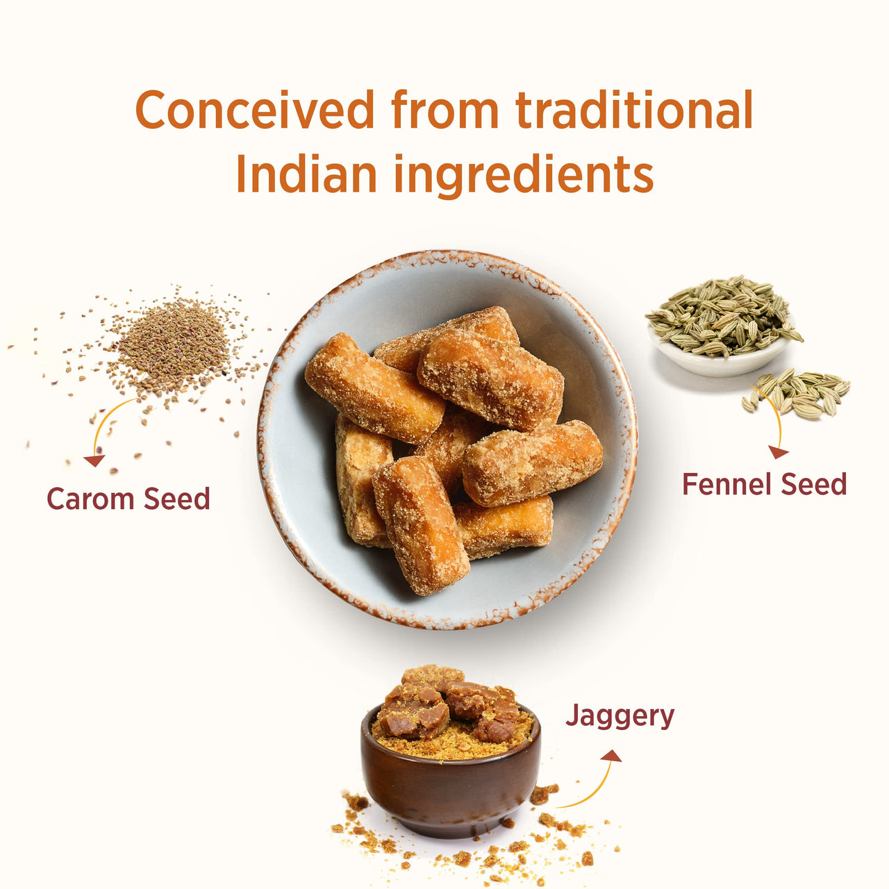 Chaayos Gur Para (450g Pack) | Chai Time Snack | Ready to Eat Gur Para Snacks | Mini Gur Para | Indian Namkeen Nashta | Authentic Regional Preparation | Traditional Indian Snacks | Party Snacks