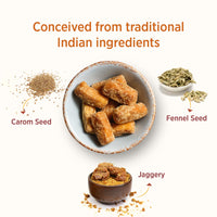 Chaayos Gur Para (450g Pack) | Chai Time Snack | Ready to Eat Gur Para Snacks | Mini Gur Para | Indian Namkeen Nashta | Authentic Regional Preparation | Traditional Indian Snacks | Party Snacks