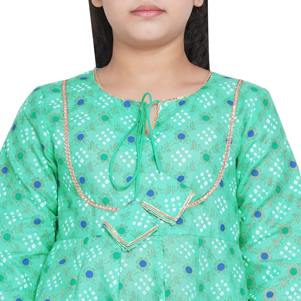 Bitiya By Bhama Girl's  Cotton Blend Kurta & Palazzo