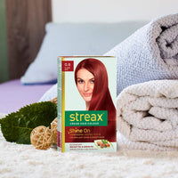 Streax Cream Hair Color for Unisex, 120ml - 0.6 Flame Red (Pack of 4)