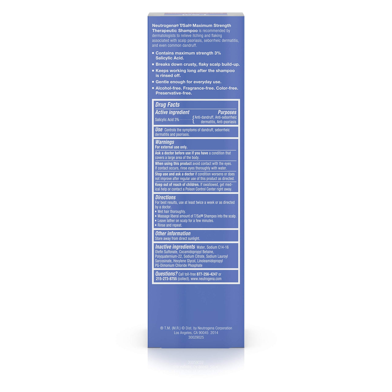 Neutrogena T/Sal Shampoo Scalp Build Up Control, 133ml