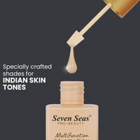 Seven Seas Multifunction Foundation, SPF-15, Oil Free, Buildable Coverage, Long Lasting, (Natural, 30ml)