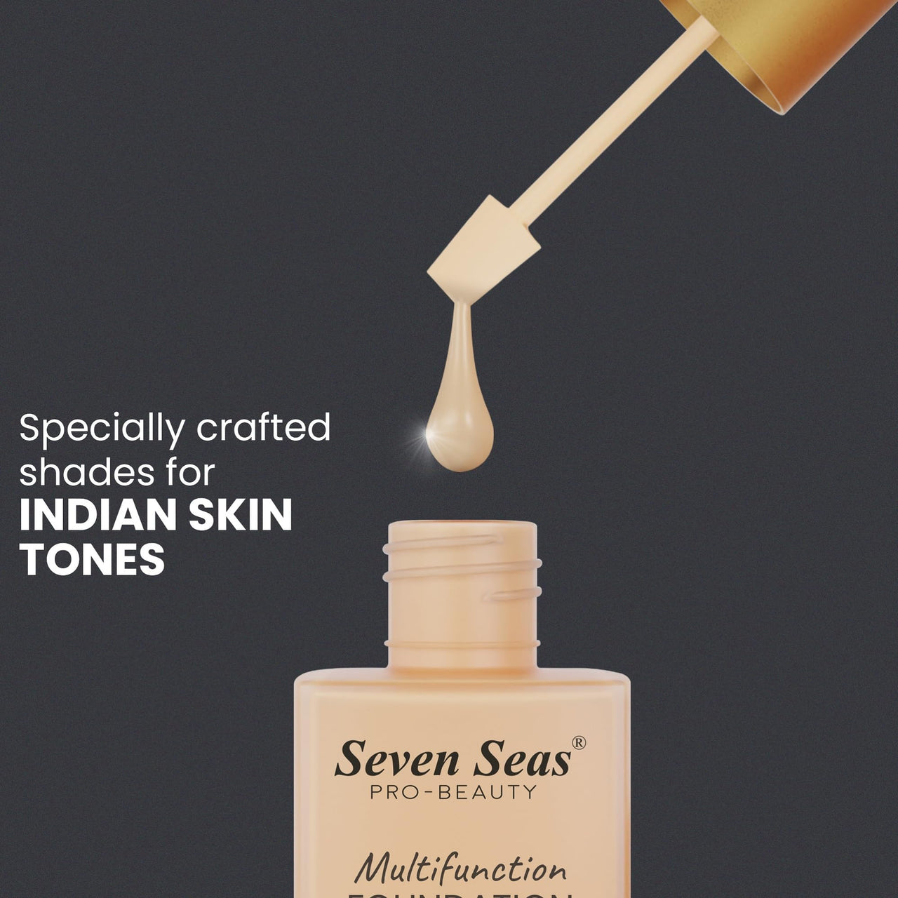 Seven Seas Multifunction Foundation, SPF-15, Oil Free, Buildable Coverage, Long Lasting, (Skin, 30ml)
