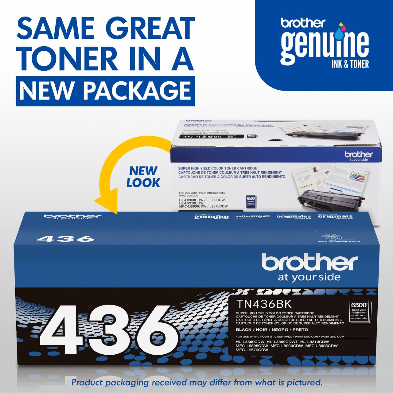 Brother TN436BK Super High Yield Toner-Retail Packaging, Black Black Toner