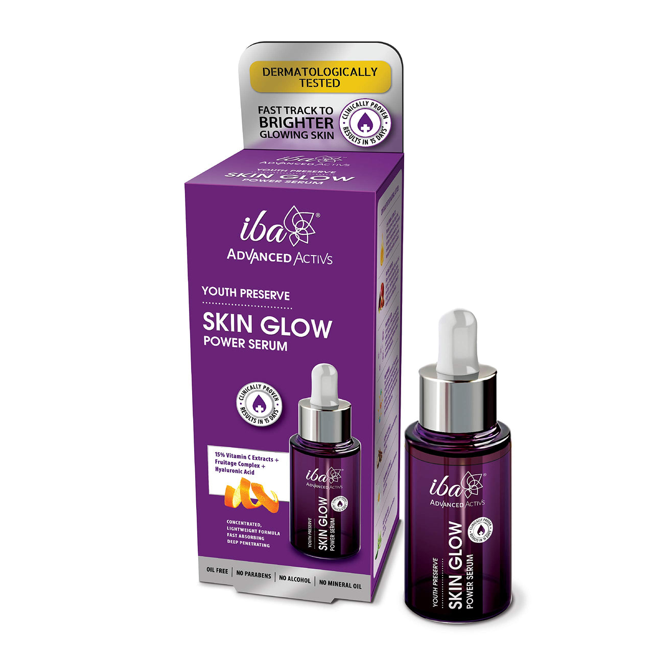 Iba Advanced Activs Vitamin C Face Wash + Skin Glow Power Serum Combo | No Sulfates & Parabens | For Glowing Skin | Halal Certified & Vegan