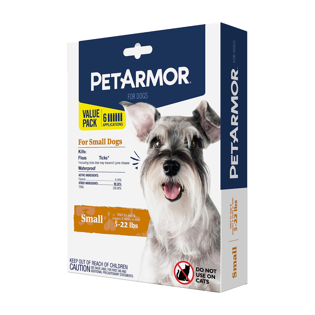 PetArmor for Dogs, Flea and Tick Treatment for Small Dogs (5-22 Pounds), Includes 6 Month Supply of Topical Flea Treatments 6 Count 5-22 lbs