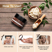 The Man Company Non-Sticky Daily Moisturizing Cream for Dry Skin | Moisturizes & Hydrates with Shea Butter, Vitamin E & Coco Butter | Face Moisturizer For Men - 50gm