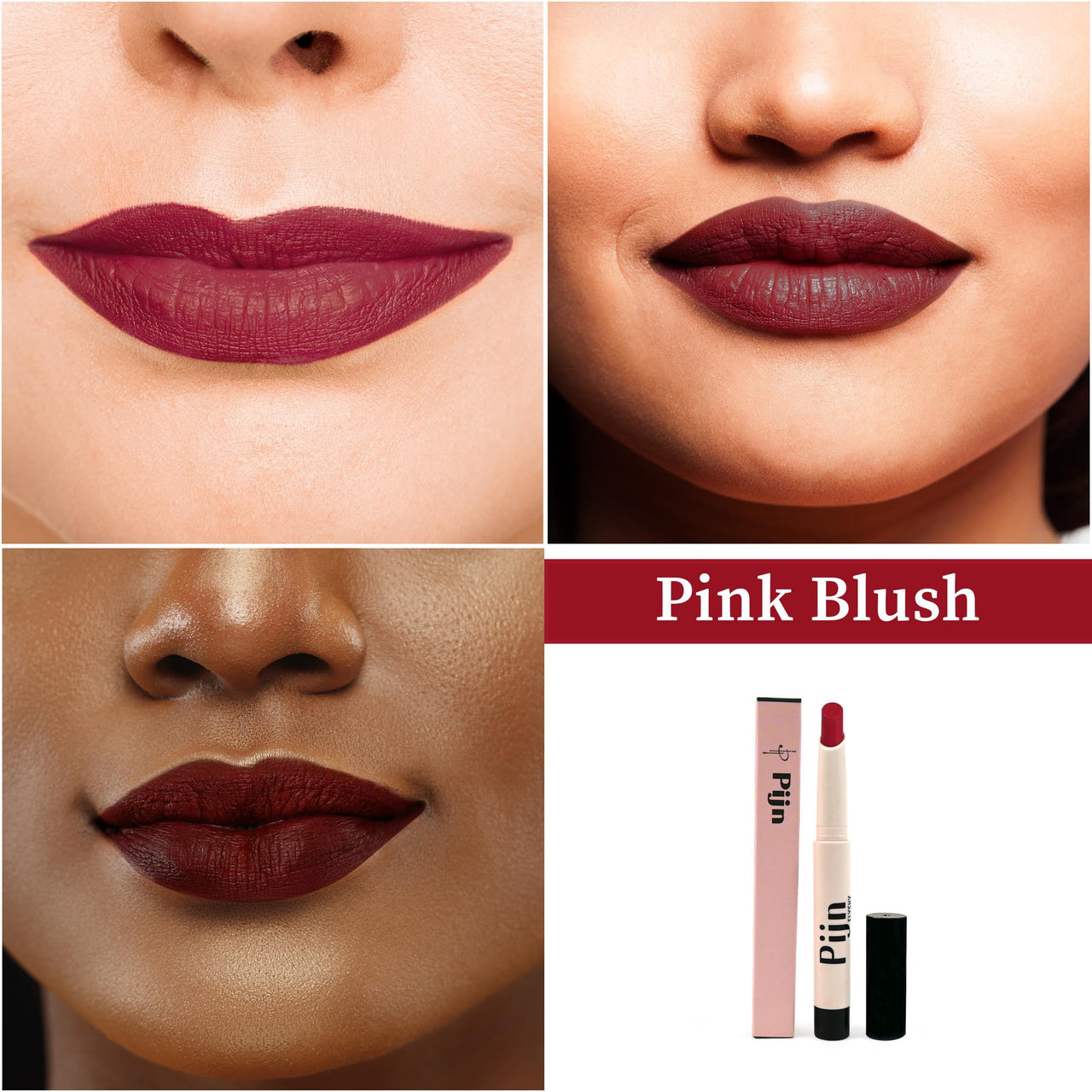 Pijn Luxe Comfy Matt Lipstick Pink Blush | 12HR Long-Lasting, Smudge-Proof & Waterproof | Lightweight, Smooth Matte Finish With Vitamin E & Lip Repair | Lipstick for Women