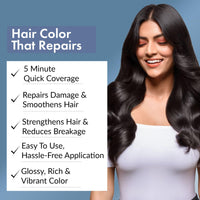 ThriveCo Coloring Shampoo, Dark Brown | 5-Minute Quick Color | 100% Grey Coverage | Pack of 4 X 20 ml | Ammonia Free | Long Lasting Color, Glossy Hair | With Hyaplex™ |80 ML