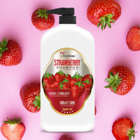 Tryones Strawberry Shampoo 1L - Natural Formulation for Vibrant Shine on All Hair Types