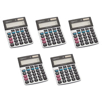 Basics LCD 8-Digit Desktop Calculator, Silver - 5 Pack