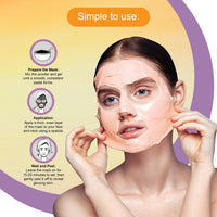 DR.Rashel Vitamin C Rubber Peel-Off Face Mask, Collagen Boosting, Anti-Wrinkle, Powder + Gel Formula || Brightening, Anti-Aging, Deep Cleansing & Pore-Reducing Face Mask for Glowing & Youthful Skin