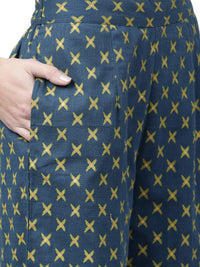 Vaamsi Cotton Printed Kurta & Palazzo Set (VKSET1006_Green)