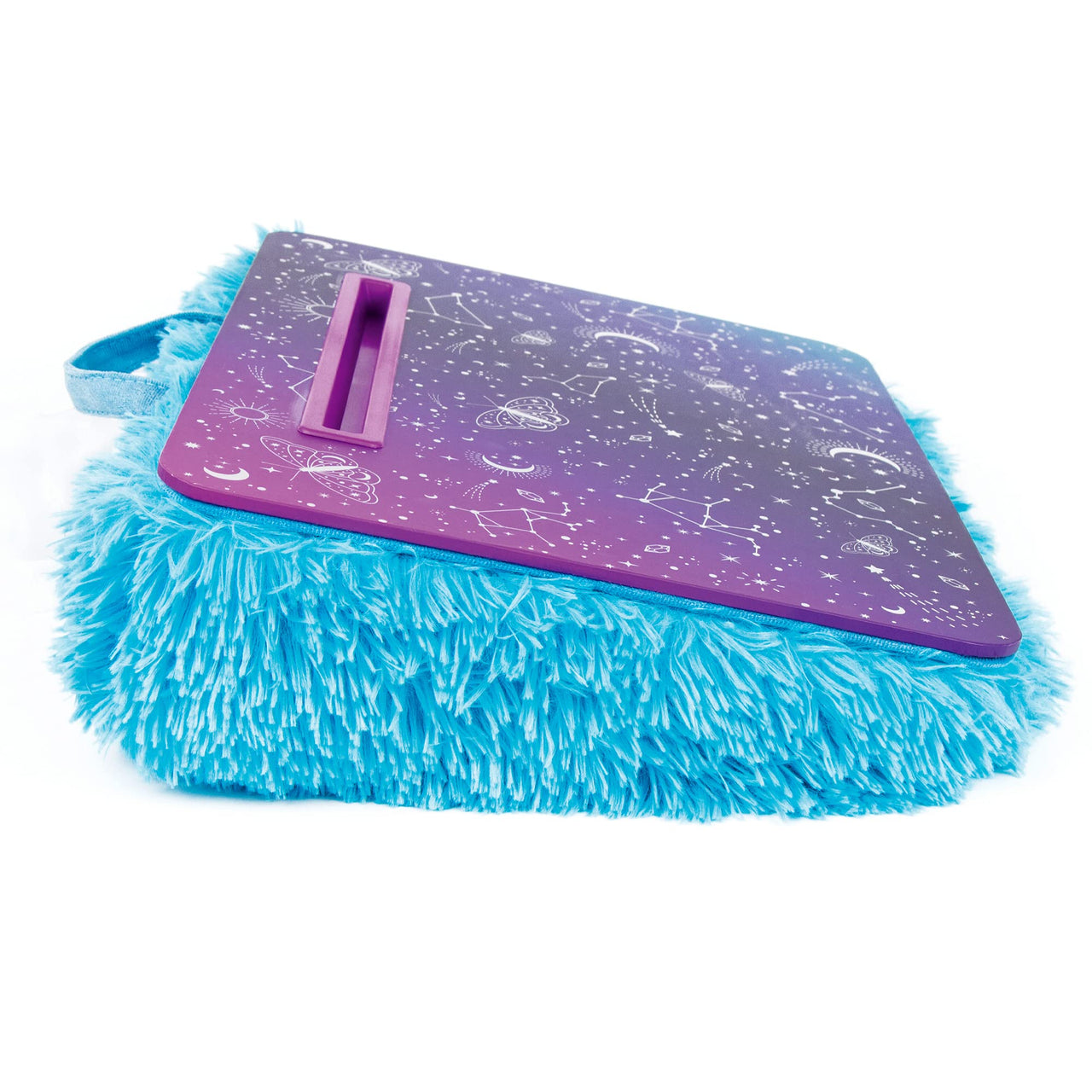 3C4G THREE CHEERS FOR GIRLS - Celestial Deluxe Fur Lap Desk - Portable Lap Pillow Desk for Kids with Media Slot - 12” x 16.9” Lap Desk for Laptop, Tablets, & Notebooks