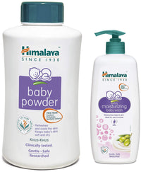 Himalaya Baby Powder, 700g & Himalaya Extra Moisturizing Baby Wash, 400 ml