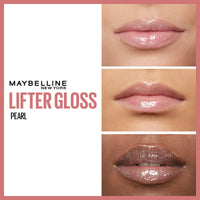 Maybelline New York Smooth And Non-sticky Lifter Gloss - Pearl | Tinted Lip Gloss With Hyaluronic Acid for Hydrated & Plump Lips | Non-Sticky application | Long-lasting Fuller & Lifted Look | 5.4ml