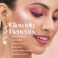 Hilary Rhoda Ultra Glow Liquid Highlighter | Illuminating & Glitter Liquid Highlighter | Dewy Finish | Cruelty-Free & Vegan | Luminescent Finish | Weightless -3.8g (Ultra Champagne - Shade 03)