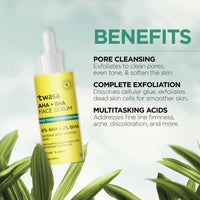 Twasa 8% AHA + 2% BHA Exfoliating Face Serum For Reduces Excess Oil, Fights Acne | Skin Renewal, Improved Skin Texture, Brightening & Even Skin Tone, Men & Women | 30ml