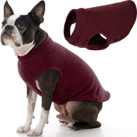 Gooby Stretch Fleece Vest Dog Sweater - Burgundy, X-Large - Warm Pullover Fleece Dog Jacket - Winter Dog Clothes for Small Dogs Boy or Girl - Dog Sweaters for Small Dogs to Dog Sweaters for Large Dogs X-Large Length (16.5