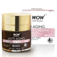 WOW Skin Science Anti Aging Night Cream - No Minerals And No Parabens - Infused With Matrixly 3000 Peptide, Hyaluronic Acid & Vitamin C - 50Ml