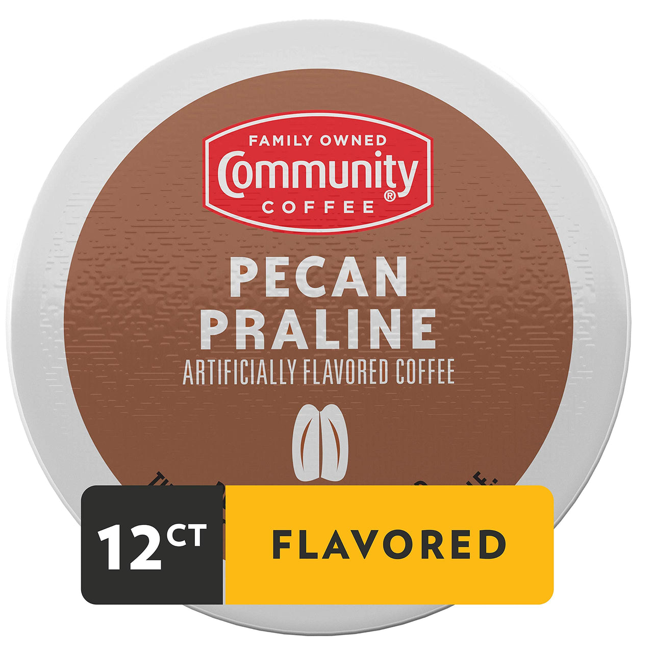 Community Coffee Pecan Praline Flavored 12 Count Coffee Pods, Medium Roast, Compatible with Keurig 2.0 K-Cup Brewers, 12 Count (Pack of 1)