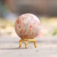 Sunstone | Crystal Sphere Ball | Gemstone Ball with Stand | Natural Gemstone for Healing Crystals | Crystal Balls for Witchcraft | Chakra Balancing | Spiritual Gift Home Décor | Size :- 50-60 mm Sunstone Crystal Sphere